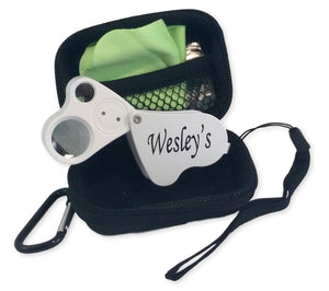 Wesley's Jewelers Loupe  30X 60X LED Illuminated with EVA Carrying Case, Loupe Magnifier for Mineral, Gems, Gardening, Hobbies, Industrial
