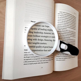 Wesley's LED Magnifying Glass for Reading,  2 Lens set for Seniors, Macular Degeneration 10x 5x Magnification